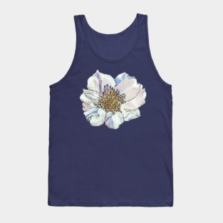 White Camellia Tank Top